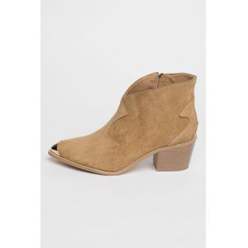 Botine cowboy de piele intoarsa Doris