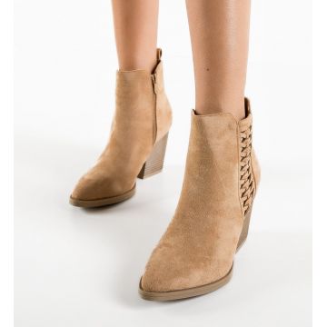 Botine dama Thondup Camel