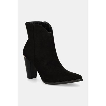 Answear Lab botine femei, culoarea negru, cu toc drept