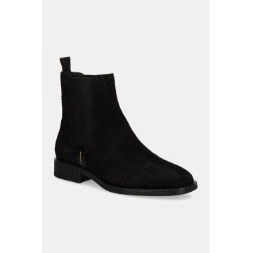 Gant botine din piele intoarsa Fayy femei, culoarea negru, cu toc plat, 29553771 G00