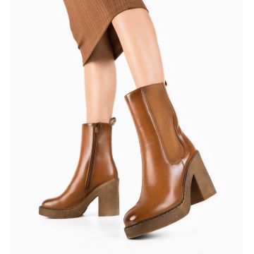 Botine dama Justi Camel