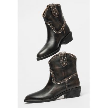 Botine cowboy de piele Gipsy