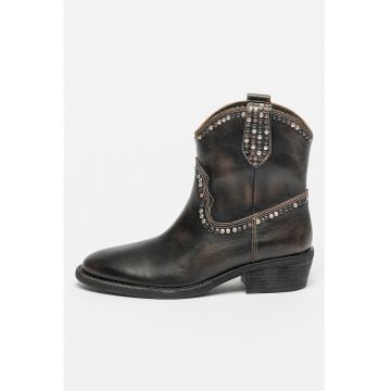 Botine cowboy de piele Gipsy