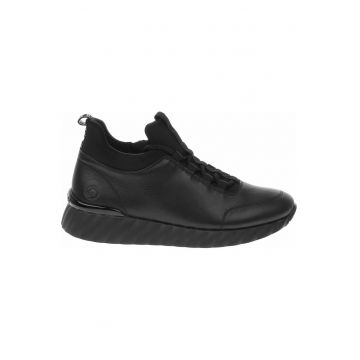 Botine negre Remonte pentru femei - sport cu fermoar si sireturi D5977-01