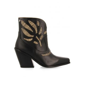 Botine western de piele Rajec