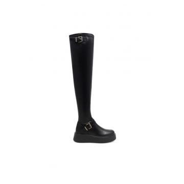 Botine dama - 590558804812139 - Piele ecologica - Negru