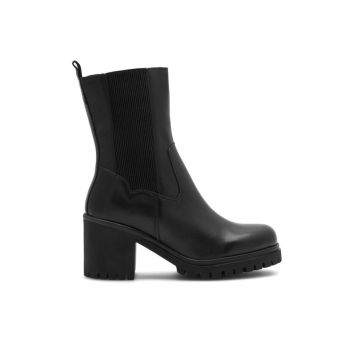 Botine dama - 590558811457436 - Piele naturala - Negru