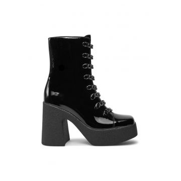 Botine Adele Negru - Piele ecologica