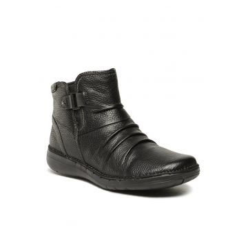 Botine dama - 301260325 - Piele naturala - Negru