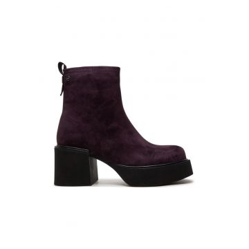 Botine OO2N4160 Violet - Piele naturala