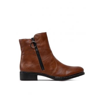 Botine dama - 30108421137 - Piele ecologica - Maro