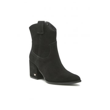 Botine dama - 301395584 - Piele naturala - Negru