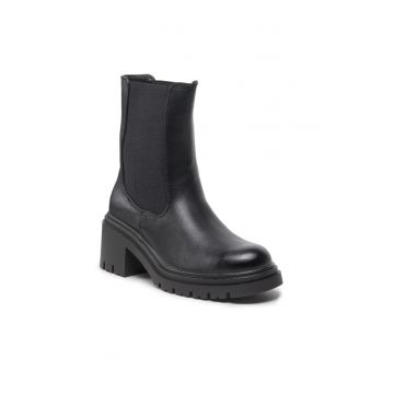 Botine dama - 301728429 - Piele ecologica - Negru