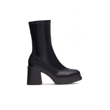 Botine dama - 590558804768141 - Piele ecologica - Negru