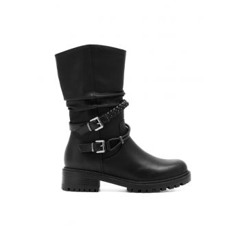 Botine dama - 590558811665340 - Piele ecologica - Negru