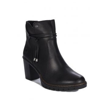 Botine cu toc Y256700 - Sintetic - Negru