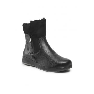 Botine dama - 301230182 - Piele naturala - Negru